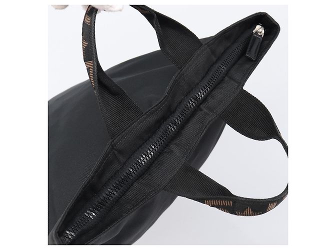 Borsa a mano FENDI Canvas Black Silver Auth 201220 Nero Argento - vista 6