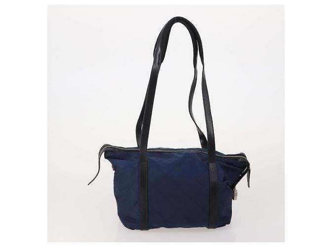Borsa Tote Borsa a Tracolla Borsa a Mano PRADA Nylon 5 Set Navy Khaki Auth ti4039 Cachi Blu navy - vista 13