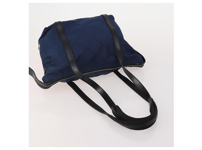 Borsa Tote Borsa a Tracolla Borsa a Mano PRADA Nylon 5 Set Navy Khaki Auth ti4039 Cachi Blu navy - vista 14