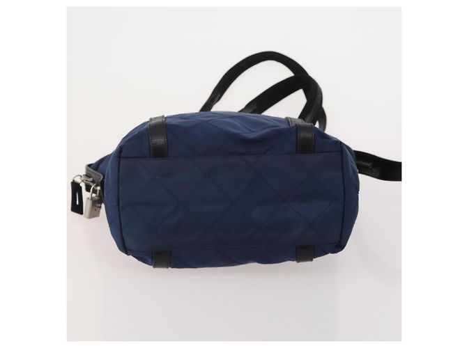 Borsa Tote Borsa a Tracolla Borsa a Mano PRADA Nylon 5 Set Navy Khaki Auth ti4039 Cachi Blu navy - vista 15