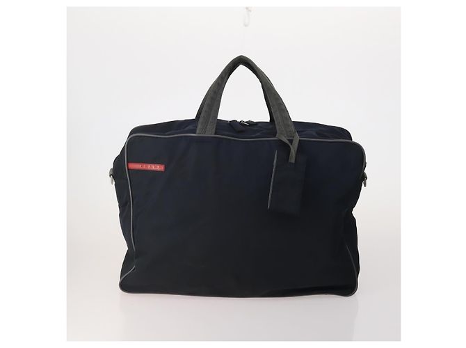 Borsa Tote Borsa a Tracolla Borsa a Mano PRADA Nylon 5 Set Navy Khaki Auth ti4039 Cachi Blu navy - vista 2