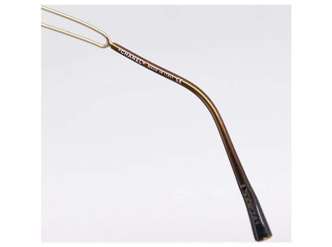 CHANEL CC randlose Sonnenbrille Metall Brown CC Auth am12584M Braun - Ansicht 11