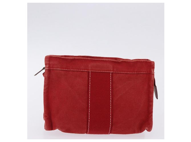 Hermès HERMES Beutel aus Baumwolle 2er Set Rot Auth ti4025 - Ansicht 2