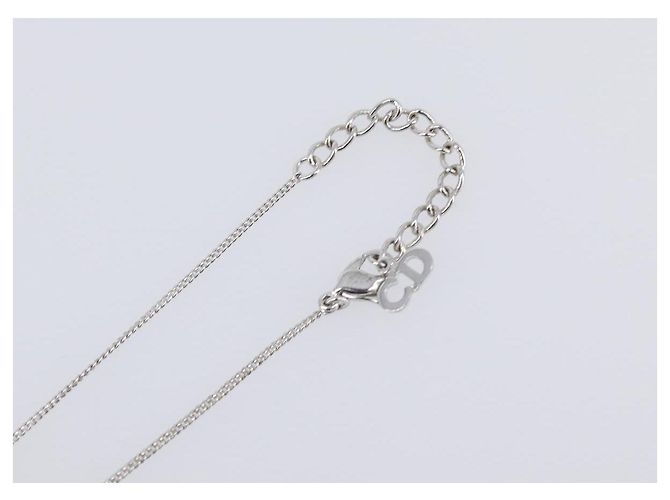 Christian Dior Halskette Metall Silber Auth ka6100 - Ansicht 12