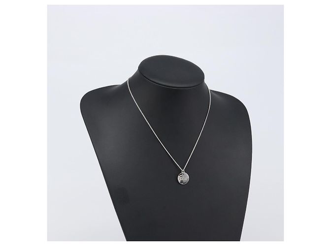 Christian Dior Halskette Metall Silber Auth ka6100 - Ansicht 13