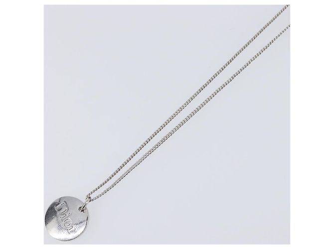 Christian Dior Halskette Metall Silber Auth ka6100 - Ansicht 4