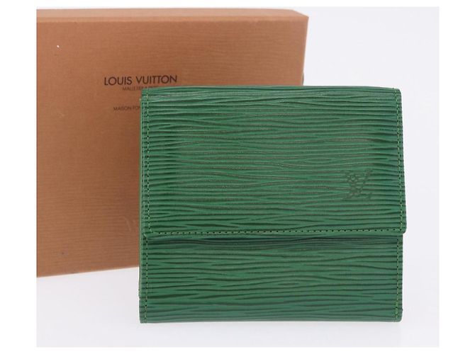 LOUIS VUITTON Epi Porte Monnaie Bier Cartes Crdit Green M63484 LV Auth bs36911A Verde - vista 12
