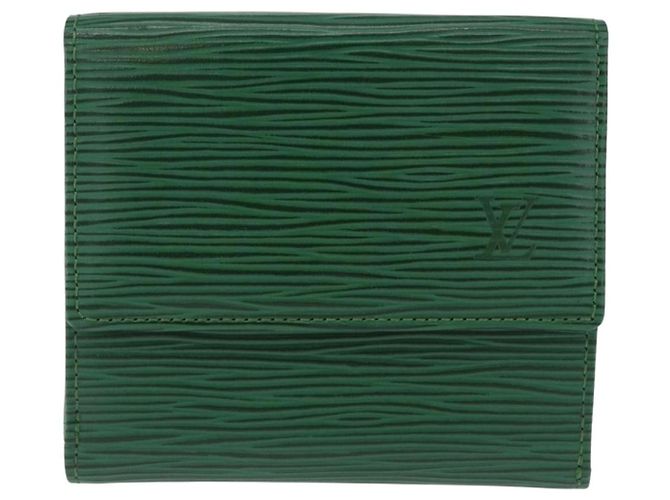 LOUIS VUITTON Epi Porte Monnaie Bier Cartes Crdit Green M63484 LV Auth bs36911A Verde - vista 13