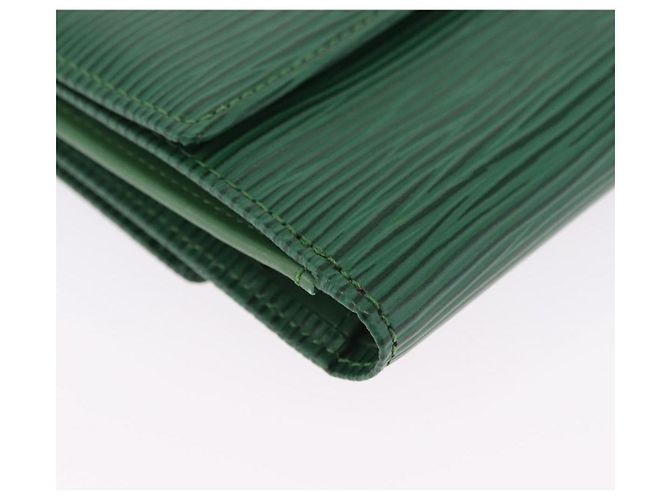 LOUIS VUITTON Epi Porte Monnaie Bier Cartes Crdit Green M63484 LV Auth bs36911A Verde - vista 14