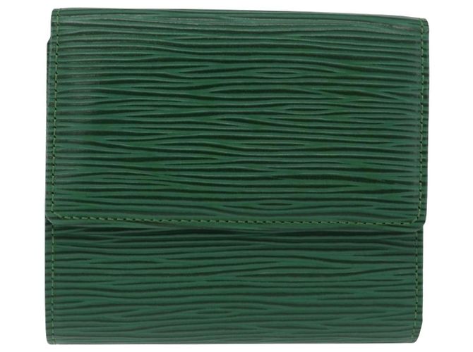LOUIS VUITTON Epi Porte Monnaie Bier Cartes Crdit Green M63484 LV Auth bs36911A Verde - vista 2