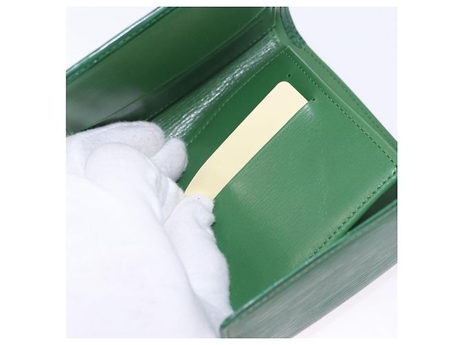 LOUIS VUITTON Epi Porte Monnaie Bier Cartes Crdit Green M63484 LV Auth bs36911A Verde - vista 9