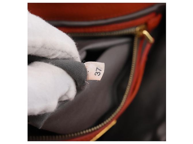 Borsa Miu Miu Vitellolux in pelle 2way Orange Gold Auth 197285V D'oro Arancione - vista 12