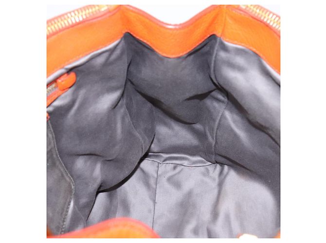 Borsa Miu Miu Vitellolux in pelle 2way Orange Gold Auth 197285V D'oro Arancione - vista 20