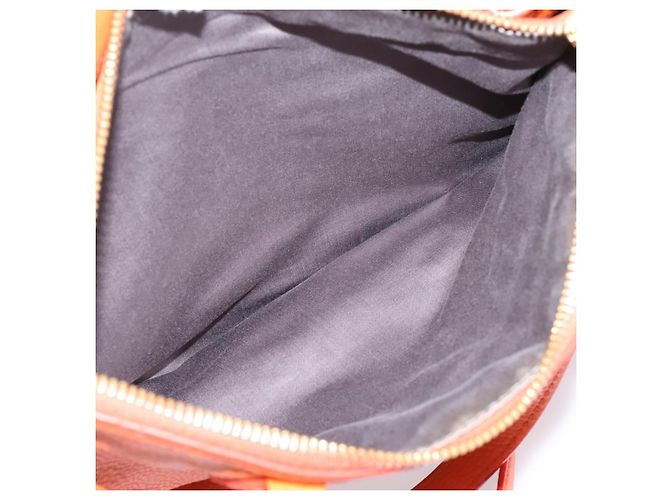 Borsa Miu Miu Vitellolux in pelle 2way Orange Gold Auth 197285V D'oro Arancione - vista 25