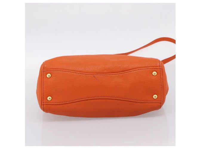 Borsa Miu Miu Vitellolux in pelle 2way Orange Gold Auth 197285V D'oro Arancione - vista 5