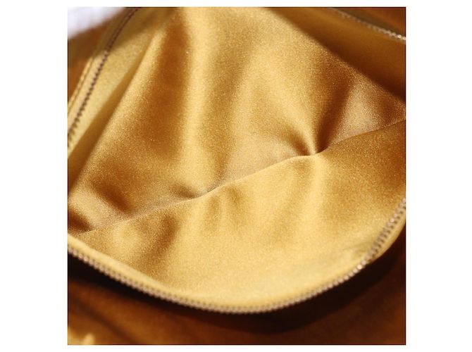 Borsa a tracolla con catena PRADA in camoscio Giallo Oro Auth 202450 D'oro - vista 25
