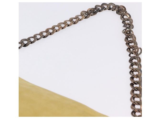 Borsa a tracolla con catena PRADA in camoscio Giallo Oro Auth 202450 D'oro - vista 9