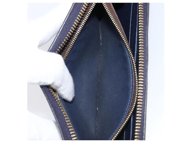 LOUIS VUITTON Monogram Vernis Portefeuille Miroir Blue Marine M64111 Auth 202604 Azul - vista 11