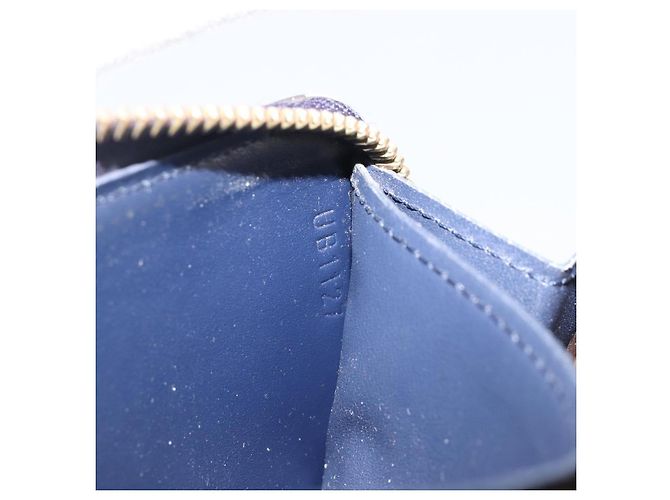 LOUIS VUITTON Monogram Vernis Portefeuille Miroir Blue Marine M64111 Auth 202604 Azul - vista 12