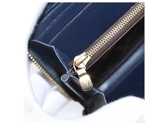 LOUIS VUITTON Monogram Vernis Portefeuille Miroir Blue Marine M64111 Auth 202604 Azul - vista 19