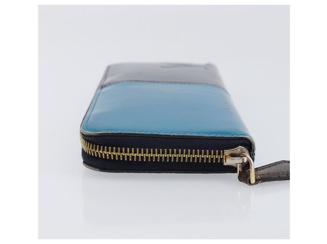 LOUIS VUITTON Monogram Vernis Portefeuille Miroir Blue Marine M64111 Auth 202604 Azul - vista 4