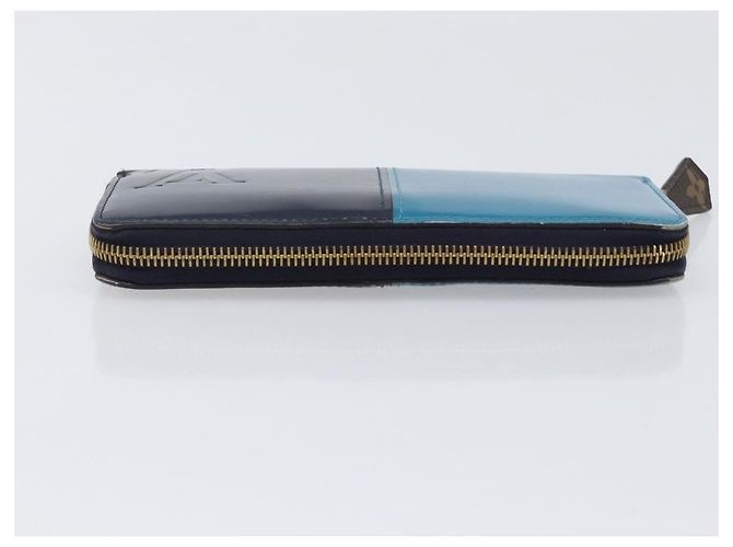 LOUIS VUITTON Monogram Vernis Portefeuille Miroir Blue Marine M64111 Auth 202604 Azul - vista 5