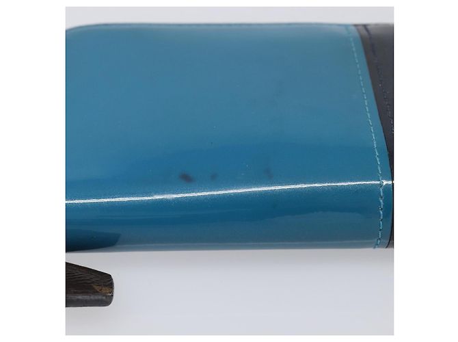 LOUIS VUITTON Monogram Vernis Portefeuille Miroir Blue Marine M64111 Auth 202604 Azul - vista 7