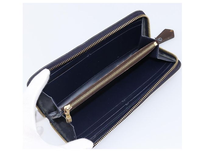 LOUIS VUITTON Monogram Vernis Portefeuille Miroir Blue Marine M64111 Auth 202604 Azul - vista 9