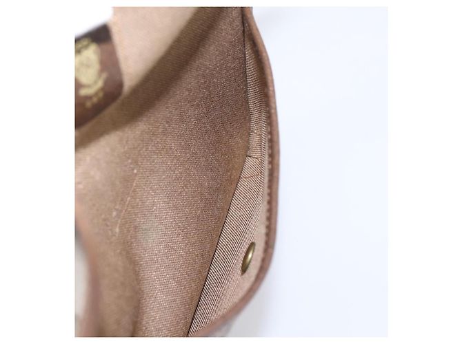 Pochette GUCCI GG Supreme Web Sherry Line PVC Beige Auth 201201A - vista 14