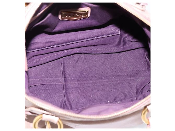 Borsa a mano Miu Miu Vitellolux in pelle 2way Rosa Tono Oro Auth 202628V - vista 11