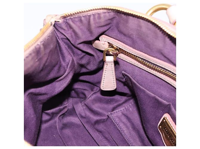 Borsa a mano Miu Miu Vitellolux in pelle 2way Rosa Tono Oro Auth 202628V - vista 24