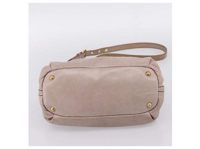 Borsa a mano Miu Miu Vitellolux in pelle 2way Rosa Tono Oro Auth 202628V - vista 5