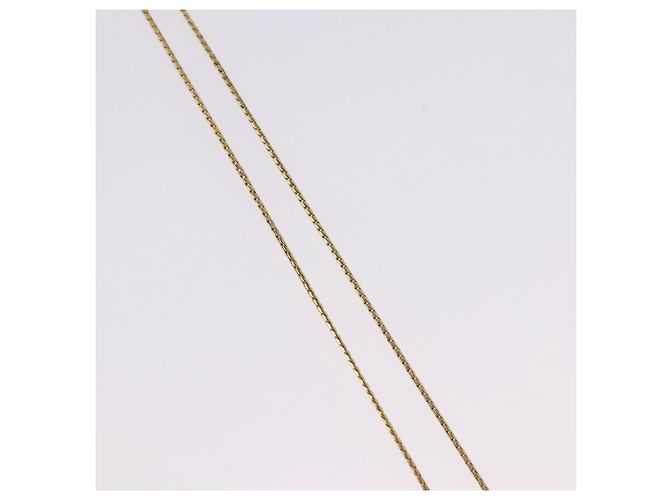 Autre Marque Collana SAINT LAURENT Metal Gold Tone Auth SW2843 - vista 5