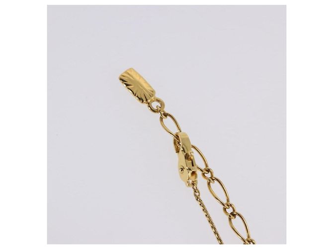 Autre Marque Collana SAINT LAURENT Metal Gold Tone Auth SW2843 - vista 8