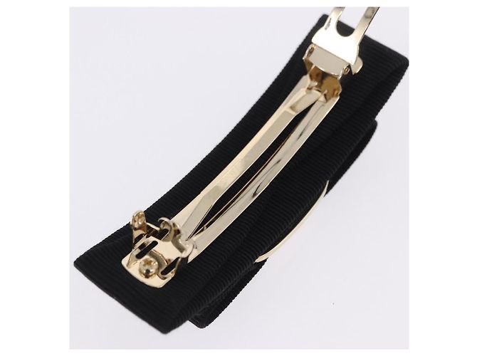 Fermi capelli Salvatore Ferragamo Vala Valletta Canvas Black Gold Auth SW2863V Nero D'oro - vista 7