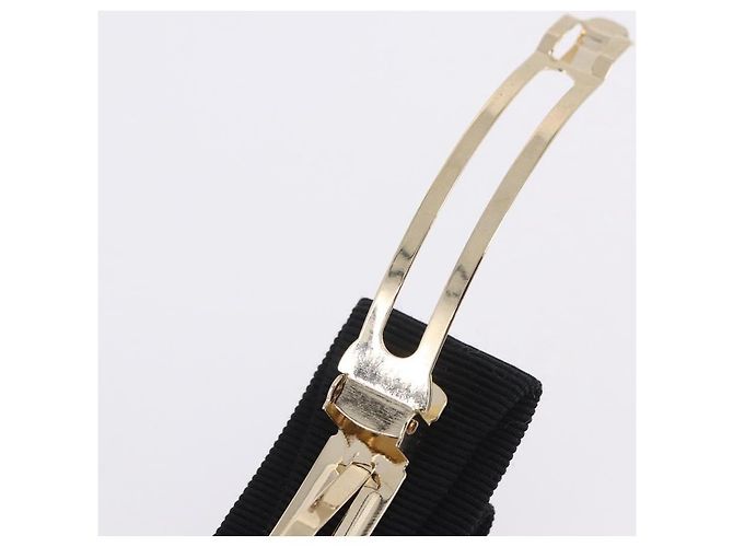 Fermi capelli Salvatore Ferragamo Vala Valletta Canvas Black Gold Auth SW2863V Nero D'oro - vista 8