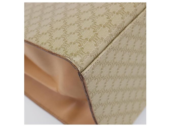 Céline Borsa a mano CELINE Macadam Canvas PVC Beige Gold Auth mr2906 D'oro - vista 11