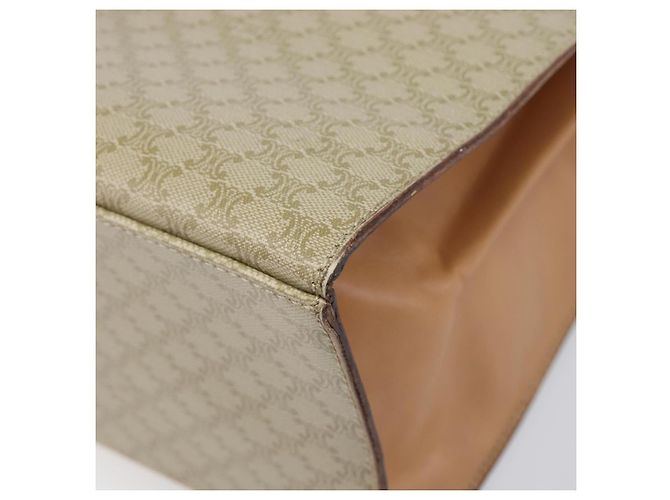 Céline Borsa a mano CELINE Macadam Canvas PVC Beige Gold Auth mr2906 D'oro - vista 12
