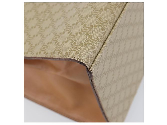 Céline Borsa a mano CELINE Macadam Canvas PVC Beige Gold Auth mr2906 D'oro - vista 13