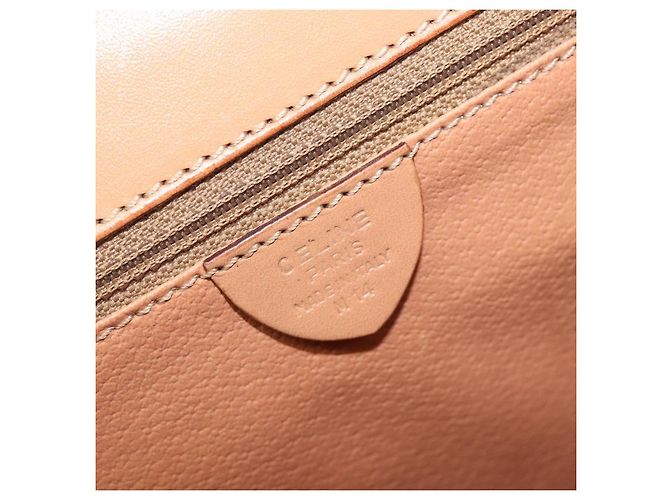 Céline Borsa a mano CELINE Macadam Canvas PVC Beige Gold Auth mr2906 D'oro - vista 19