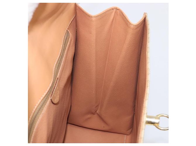 Céline Borsa a mano CELINE Macadam Canvas PVC Beige Gold Auth mr2906 D'oro - vista 21