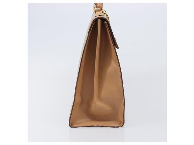 Céline Borsa a mano CELINE Macadam Canvas PVC Beige Gold Auth mr2906 D'oro - vista 5