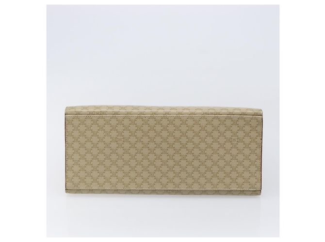 Céline Borsa a mano CELINE Macadam Canvas PVC Beige Gold Auth mr2906 D'oro - vista 9
