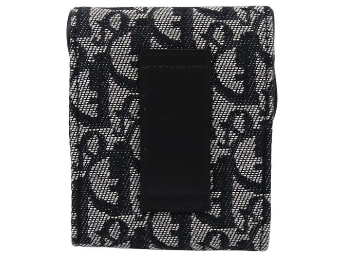 Pouch Saddle Christian Dior Trotter Canvas Grigio Argento Auth 202727V Marrone - vista 3