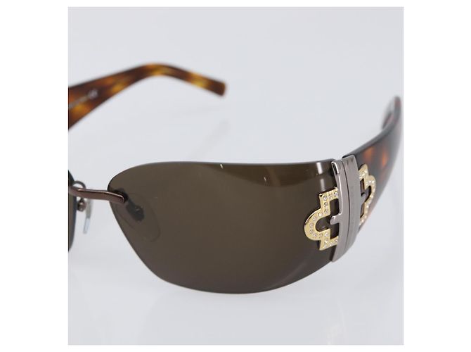 Bulgari Occhiali da sole BVLGARI plastica Brown Auth BA15666V Marrone - vista 7