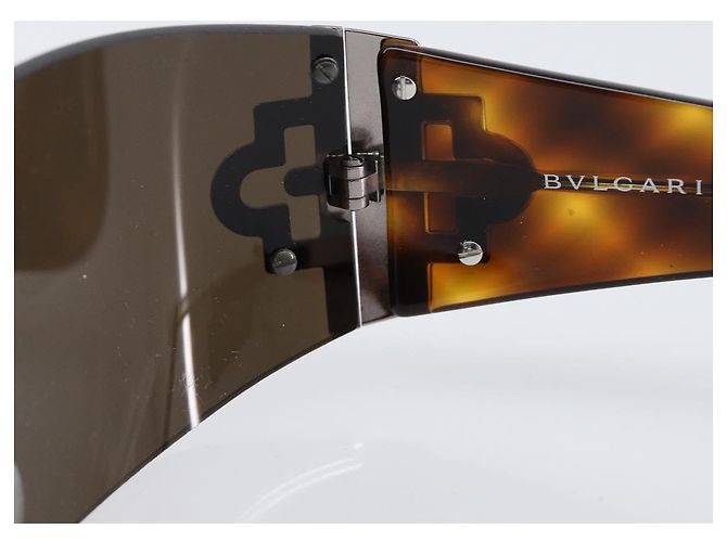 Bulgari Occhiali da sole BVLGARI plastica Brown Auth BA15666V Marrone - vista 9