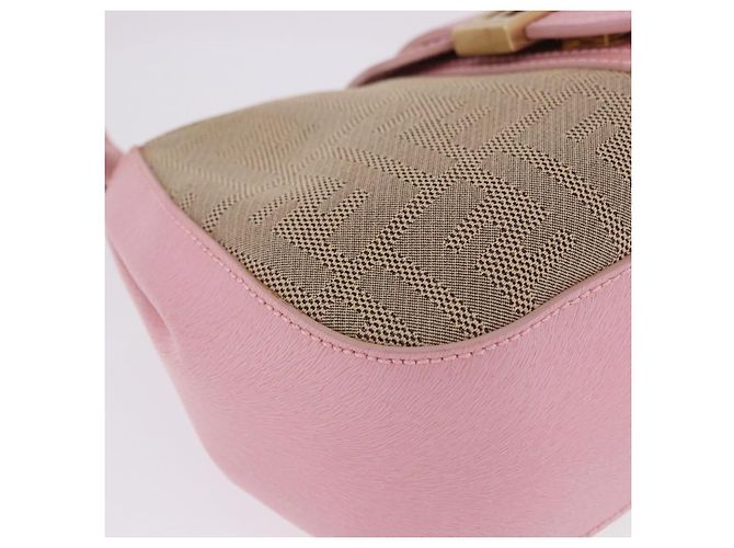 Borsa a tracolla FENDI Zucca Canvas Pink Gold Auth 202168V Rosa D'oro - vista 10