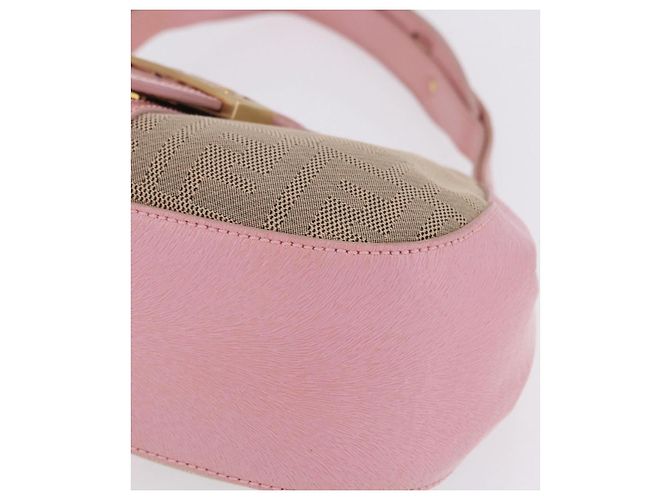 Borsa a tracolla FENDI Zucca Canvas Pink Gold Auth 202168V Rosa D'oro - vista 11