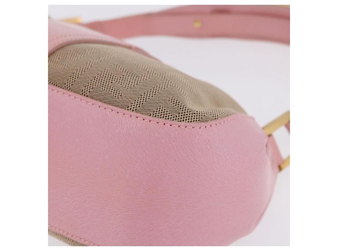 Borsa a tracolla FENDI Zucca Canvas Pink Gold Auth 202168V Rosa D'oro - vista 13