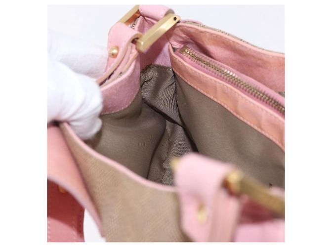 Borsa a tracolla FENDI Zucca Canvas Pink Gold Auth 202168V Rosa D'oro - vista 18